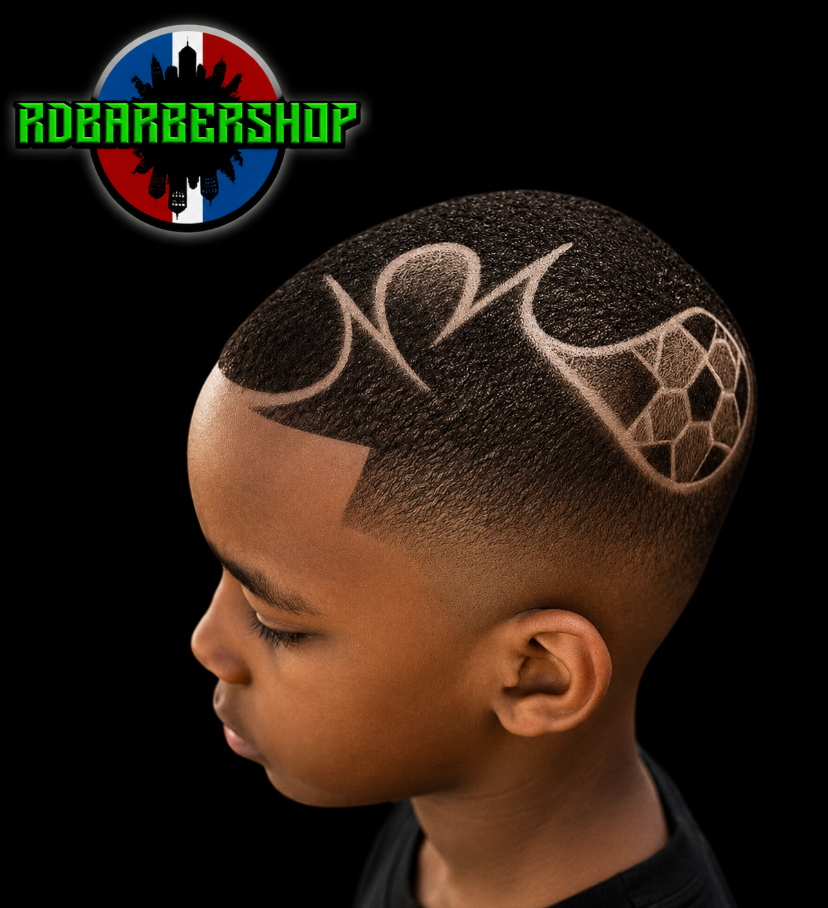 Corte infantil con diseño de balón.